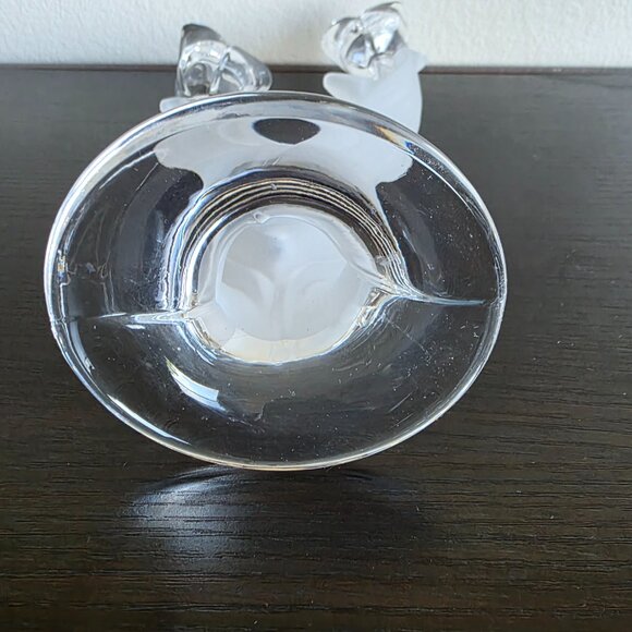 2 Mikasa Spring Aria 10" Tall Double Tulip Candle Holders Clear & Frosted Glass - Picture 5 of 11